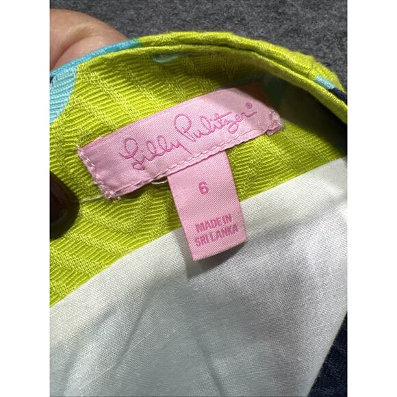 Lilly Pulitzer Shortly Blue Floral Skirt Womens Size 6 Great Condition - Picture 8 of 12
